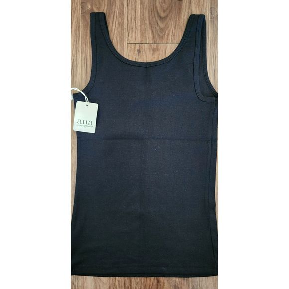 NWT Womens Size M A.N.A Cotton Tank BLACK - Picture 3 of 3